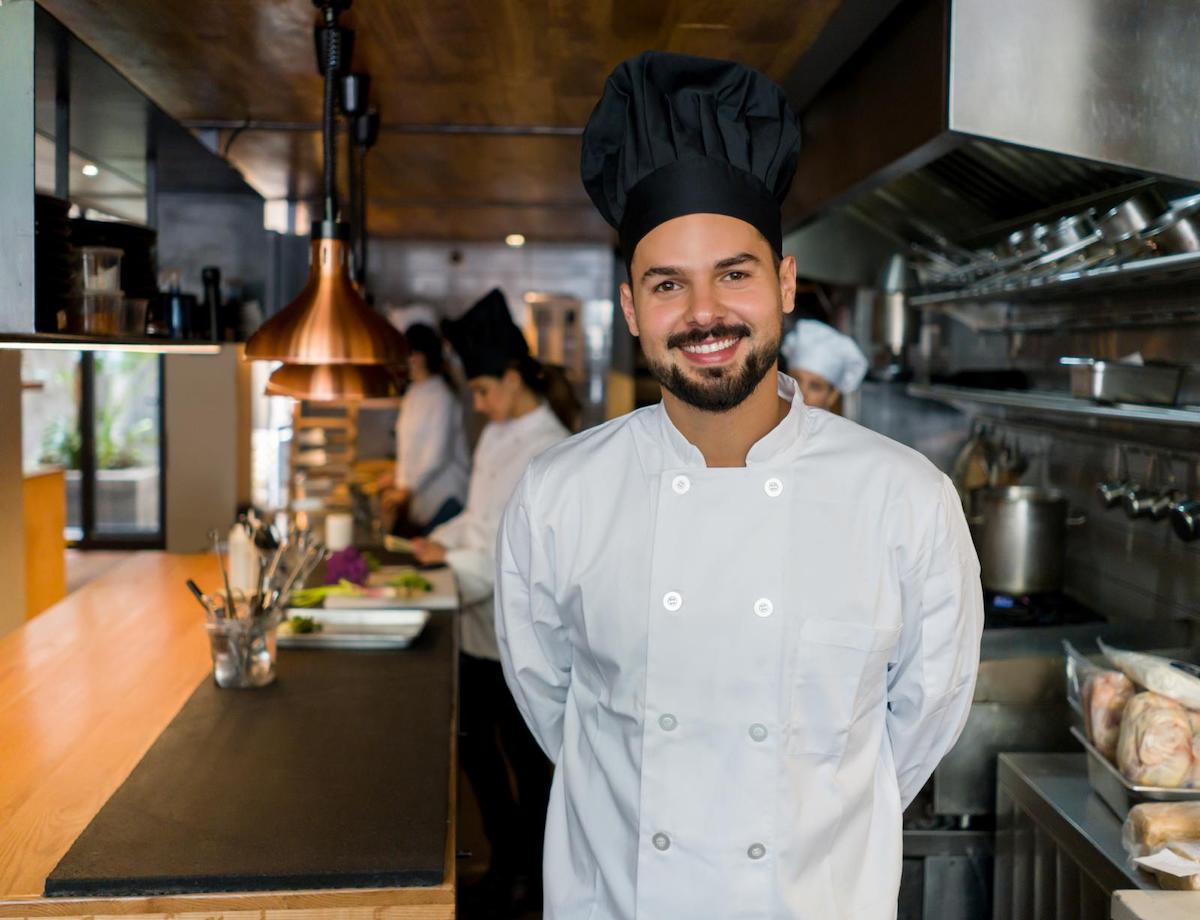 Chef in his kitchen